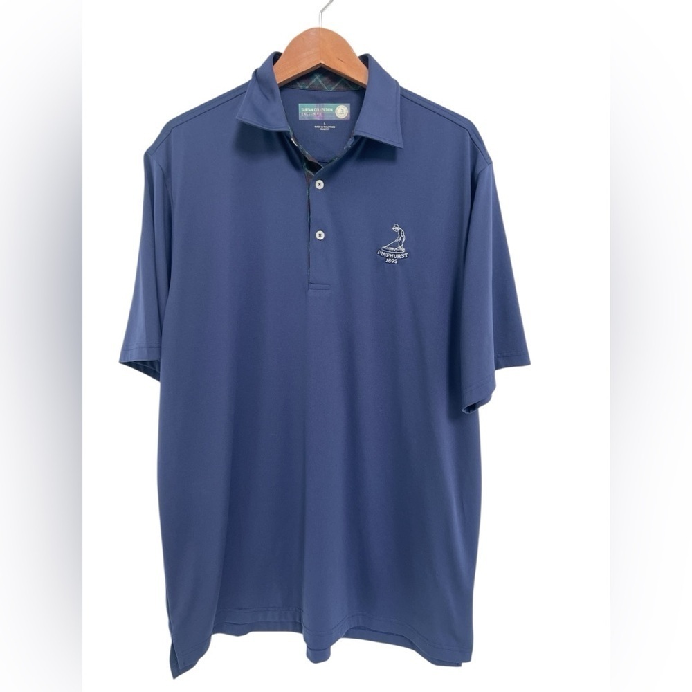 Donald Ross Pinehurst Golf Tartan Collection Golf Polo Shirt Size Large